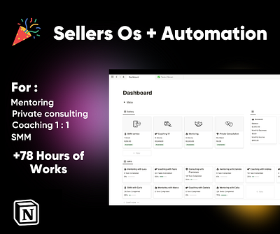 Sellers OS + Automation For Notion notion notion template sellers template