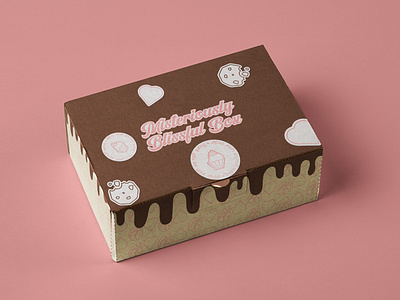 Blissful Bites Package Design box branding dessert graphic design illustration logo logo design package packaging sweets typography