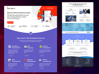 IT Website Landing Page Design branding graphic design logo ui ui designs uiux web design web designer