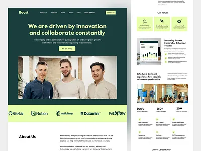 About Us - Boost: The Ultimate Digital Adoption Platform 2023 2d 3d about us ai data landingpage saas saas web shopify startup uiux web design webflow