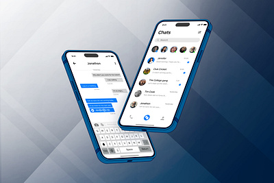 iPhone Chat Screen Design app blue chat design iphone mobile mobile ui product design ui uidesign uiux user experience userinterface ux uxdesign