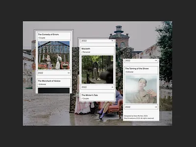 Elka Ernestovna branding minimal minimalism mobile personal portfolio photography portfolio showcase typography ui web design website