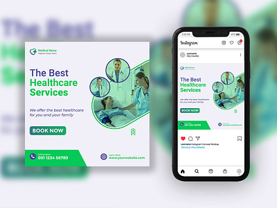 Medical healthcare social media Instagram post template ads design advertising branding dentist design doctor flyer healthcare healthcare social media logo medical medical poster medical social media design medicalsocialmediadesign nurse poster retro sichonnu social media vector