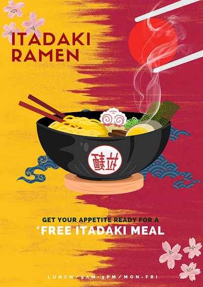 Ramen Flyer flyer graphic design illustrator