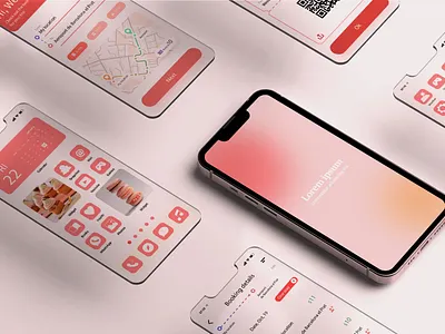 iPhone mockup (Multiple display) 3d app branding design down download free graphic design illustration iphone logo mobile mock mock up mockup psd template ui ux