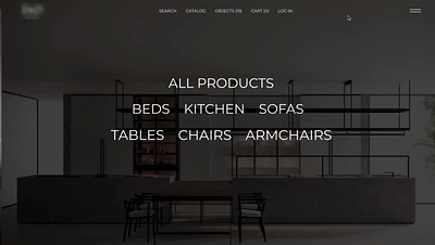 Modern Furniture Store Animation Menu | E-commerce website app application design ecommerce furniture store interface research ui ux