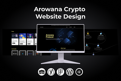 Arowana Crypto Website Design business website graphic design landing page responsive website