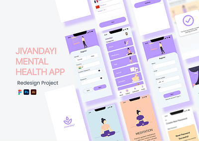 Jivandayi Mental Health App app design ui ux
