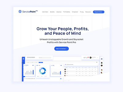 Service Point Pro | Web Design dahsboard figma home page saas saasproduct ui website