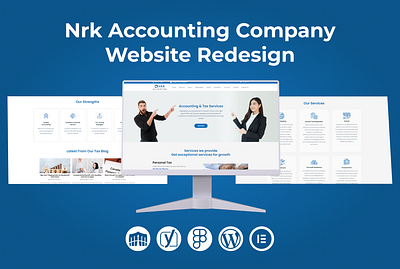 Nrk Accounting Company Website Redesign attractive website business website responsive website web design