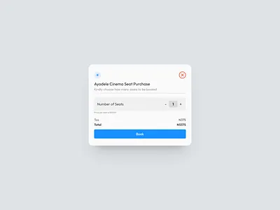 Cinema Booking Modal illustration ui uiux ux
