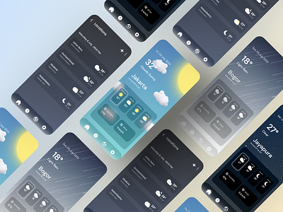 Weather App Concept app design graphic design ui vector