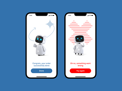 Daily UI #11 - Flash Message 100days cute daily ui dailyui design design challenge flash message graphic design interface design iphone mobile mobile design mockup robot robots ui uiux uiux design ux