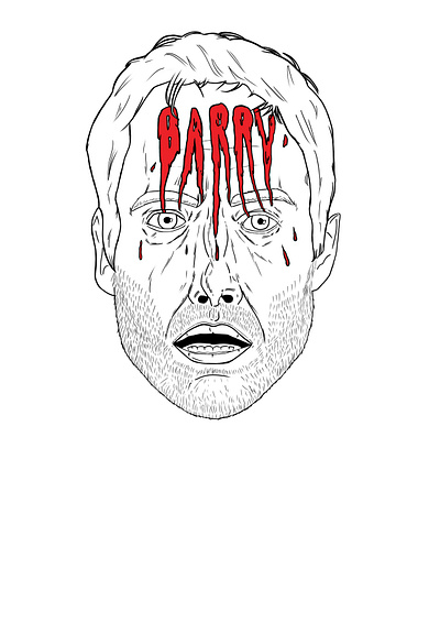 BARRY art barry bill hader black and red blood character design cinematic digital art fan art graphic design hbo hollywood illustration ink pop art red tv ty typography vector art