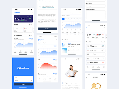 Stock market UI apps branding design finance mobile mobile apps stock stock market ui