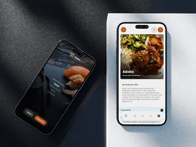 Dishies / App Refresh 2d 3d app cooking design dish filipino food ios japanese mobile phone recipe ui ux