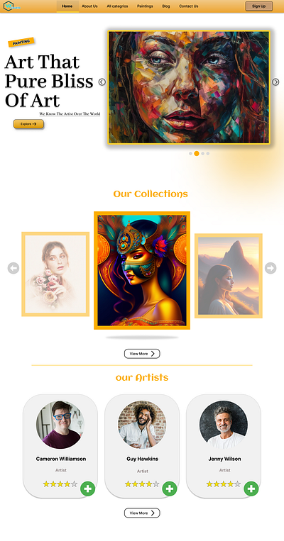 Art Gallery graphic design ui