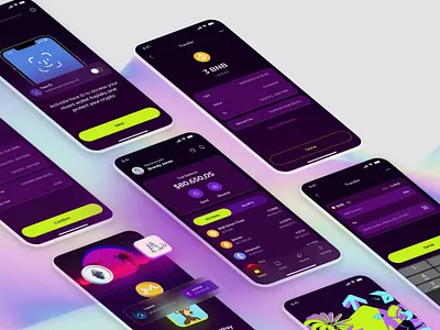 Hivers Crypto wallet-screens app design app ui crypto crypto wallet exploration mobile app mobile design send money ui ux wallet