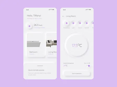 Daily UI #007 - Settings app dailyui neumorphism settings smart home ui
