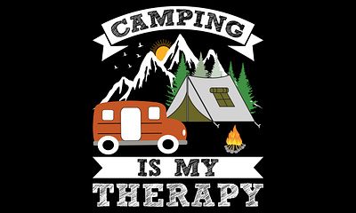 Camping T shirt Design Vector Illustration adventure camp camping design illustration mountain t shirt t shirt design typography vector