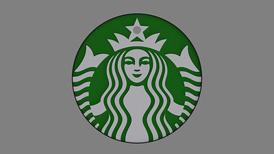 Starbucks 3d 3d design autodesk branding design illustration inventor logo rendering