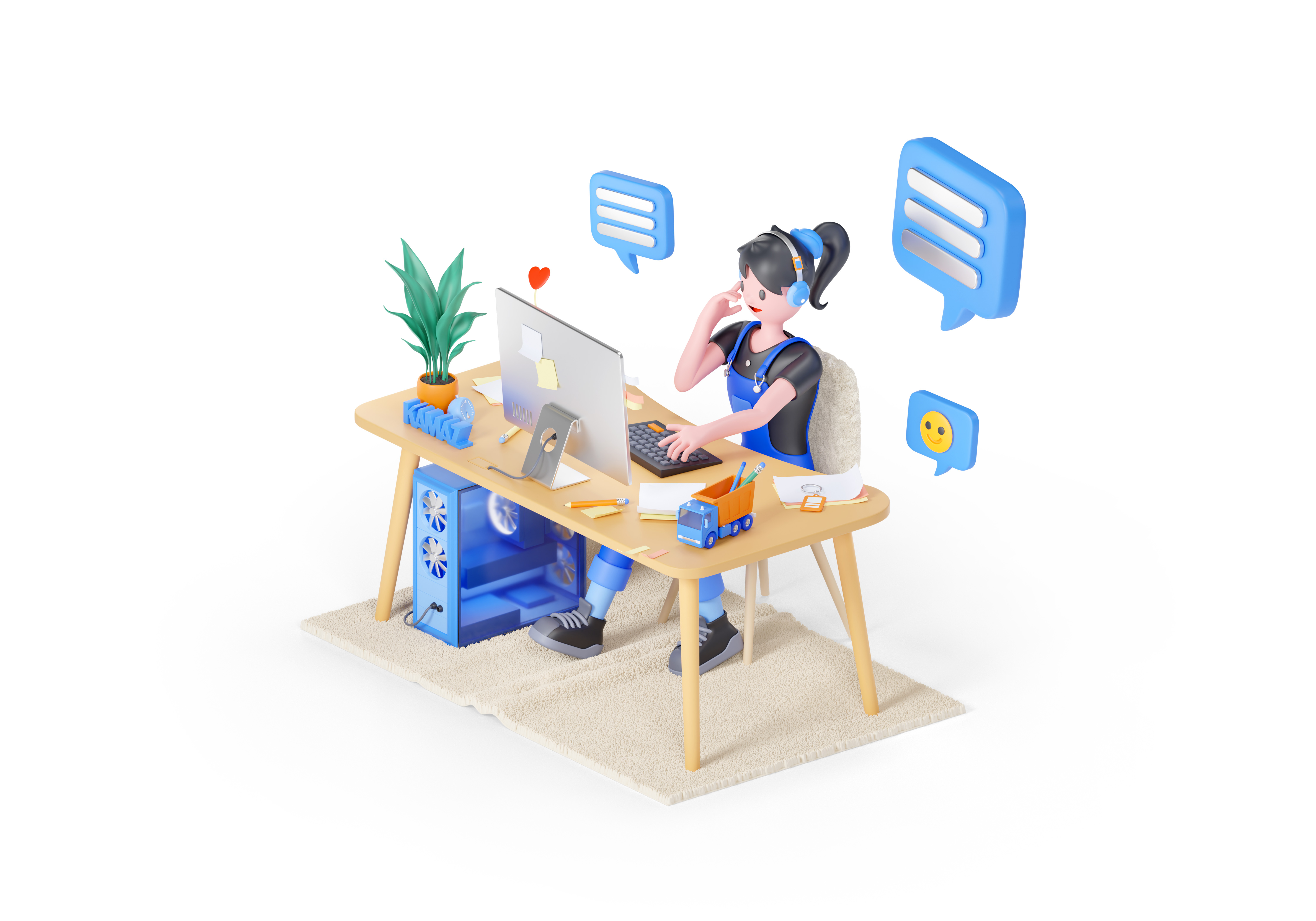 New illustrations for Kamaz digital 3d animation art blender creative design graphic design illustration isometric it render