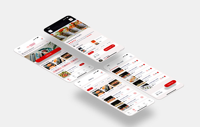 User Interfaces of Higo's sushi restaurant app 3d branding graphic design logo ui ux