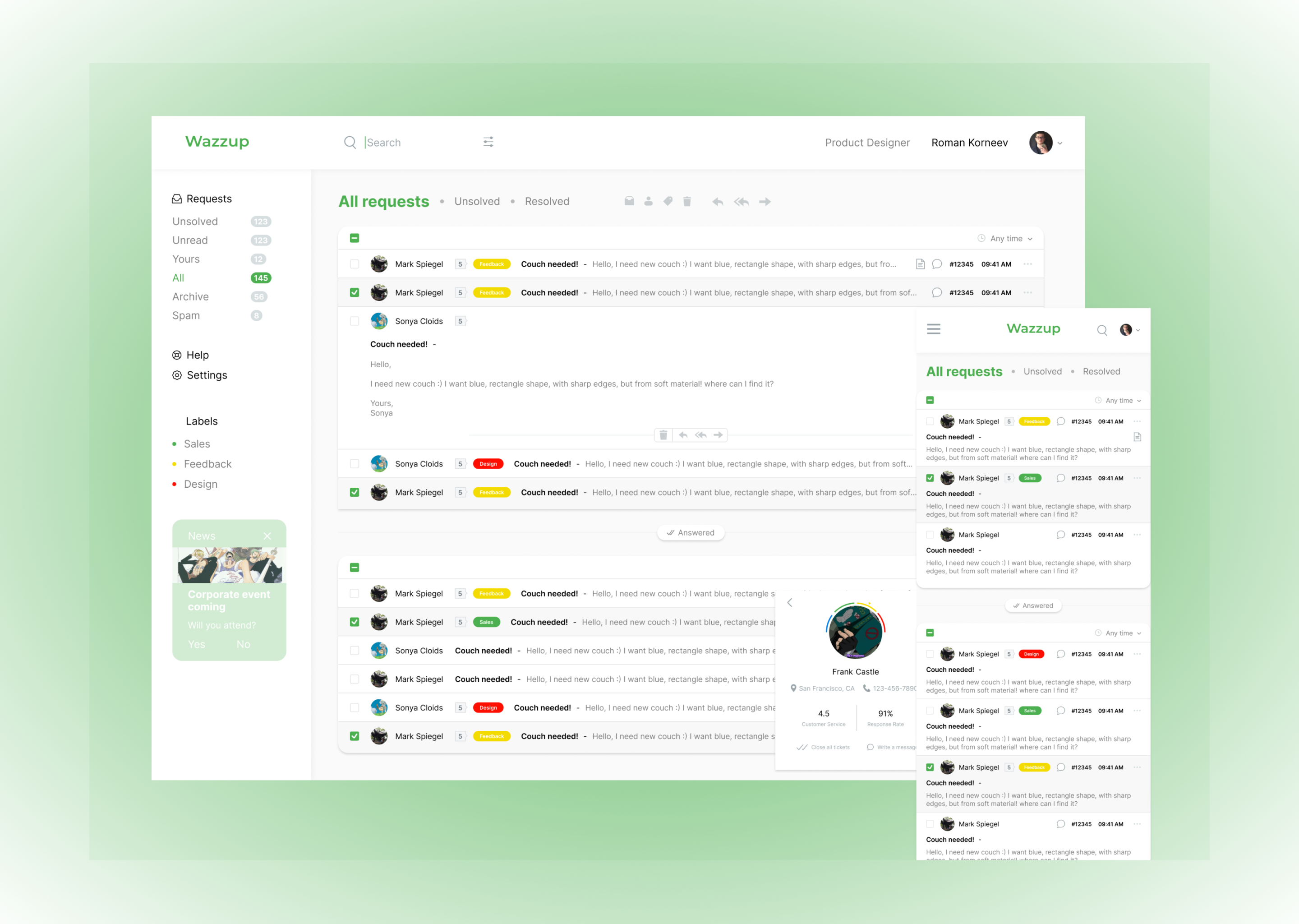 Wazzup Support Manager Platform By Roman (Vicktorovich) Korneev On Dribbble