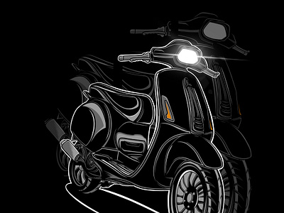 Vespa motorcycle animation art artwork brand design branding design design brand digital art graphic design illustrasi illustration logo logo design painting digital ui ux vector