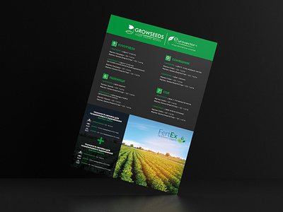 GROWSEEDS & EuroVector+ — Sowing Crops Leaflet Design a4 agriculture agro art brand branding brochure design eco farm farming graphic design green identity illustration leaflet logo poligraphy print vector