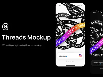 Threads Mockup Template download instagram mockup template threads