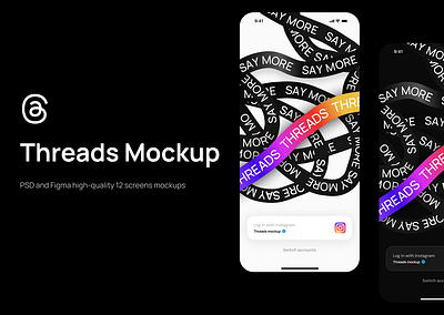 Threads Mockup Template download instagram mockup template threads