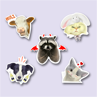 Stickers de animales illustration