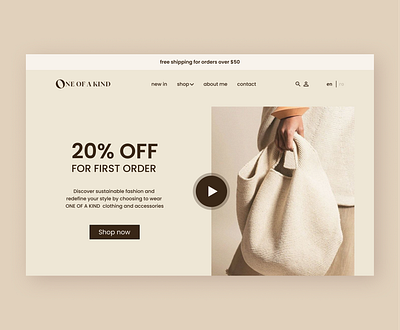 Landing page - Fashion UI Design Website app branding brown coffee design fashion fashion landing page fashion website illustration interface landing page logo mobile splash screen ui ui design uiux ux ux design website