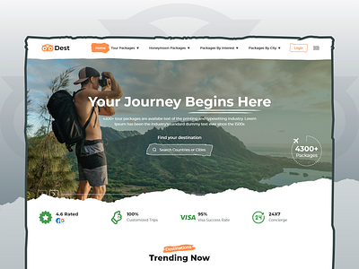 Travel / Journey book computer desktop flight honeymoon journey landing page packages travel ui ux website