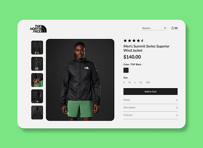 THE NORTH FACE redesign dailyui