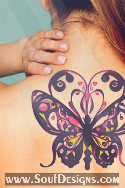 Filigree Butterfly Tattoo HQ Design tattoo