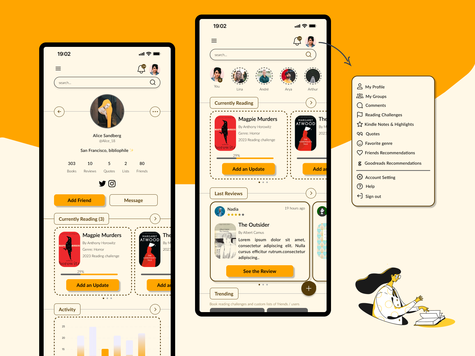 ReDesign Goodreads app app design figma goodreads redesign illustration redesign redesign goodreads ui ui app ui design ui figma ux ux design