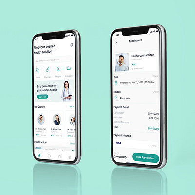 Doctor Booking App design ui ux