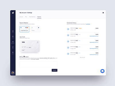 SAAS Payment Page creative design graphic design inspiration interaction minimal payment payment meethods saas ui user experience user interface ux web design