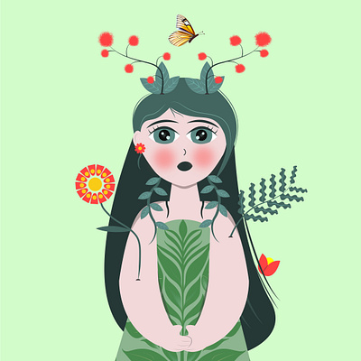 Nymphs aftereffect animation fairy girl graphic design illustration illustrator motion graphics nymphs