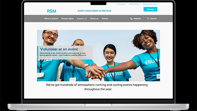 RSM VOLUNTEER PAGE AGAINST RACISM graphic design motion graphics ui