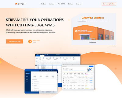 Warehouse Management System Software Design Inventory Managemen branding dashboard industry inventory inventory management landing page mobile app motion graphics saas service stats stock system trend 2023 ui ux design warehouse warehouse management web application web design website