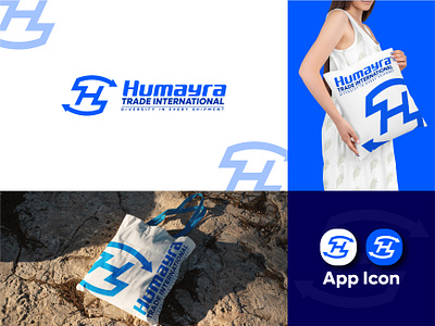 Humayra Trade Logo Design 3d animation app branding design graphic design illustration logo ui vector