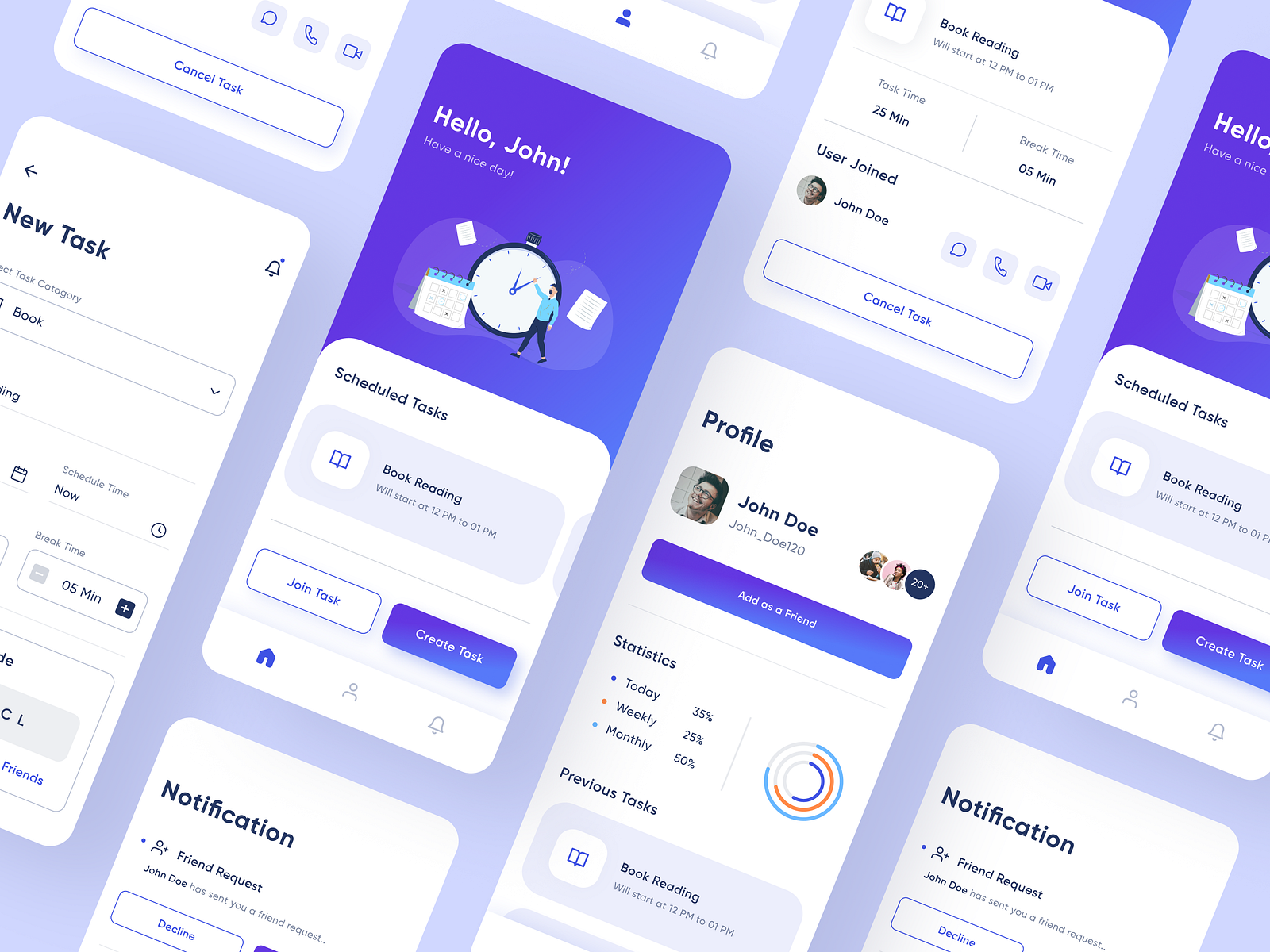 Timely - time management app by Harsh Changela on Dribbble