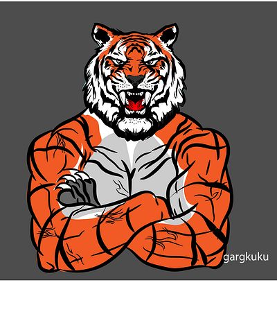 2d tiger illustration design digital art graphic design illustration logo vector
