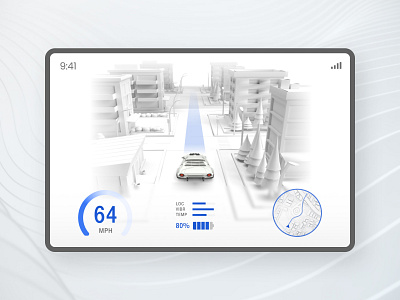 🚀🌆 Diving into the Future: Futuristic Dashboard Design for Aut 3d autonomous car clean ui electric vehicle ev ev dashboard future map minimalist navigation smart car ui uiux ux