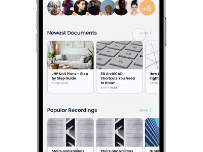 JHPeople flow: View employees animation app design mobile ui user experience