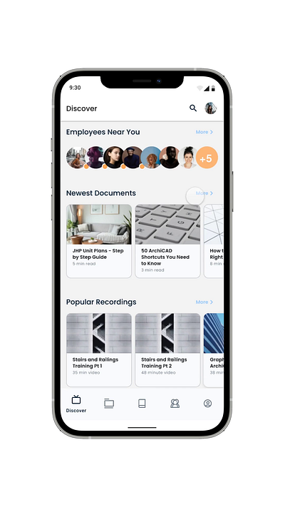 JHPeople flow: View employees animation app design mobile ui user experience