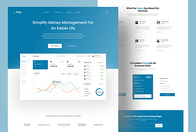 Rego - Saas Landing Page landingpage saas ui webdesign website